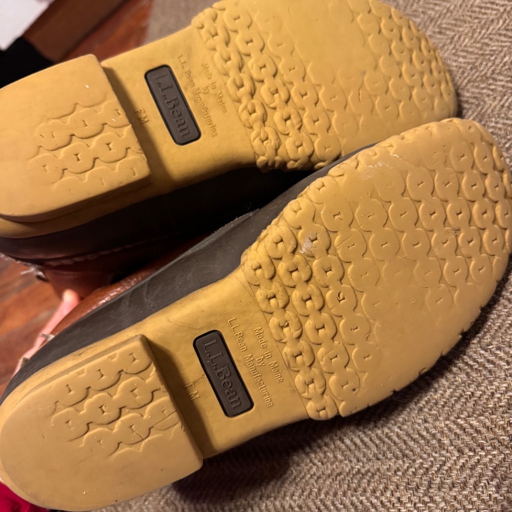 L.L.Bean Bean Boots Chelsea Slip-On Duck Boots Leather Rubber mens size 8 - Picture 4 of 5